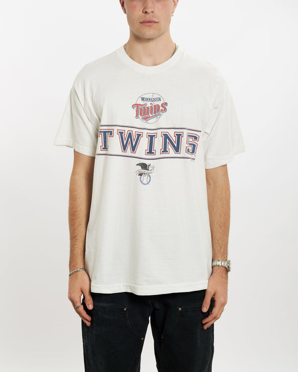 Vintage 1995 MLB Minnesota Twins Tee <br>L , The Real Deal , newtown, sydney, australia, thrift store, opshop, preloved, secondhand, sustainable, retro, antique, 70s, 80s, 90s, 2000s, 00s, fashion, clothing, streetwear, trendy, garment, style, boutique, store, shop, archive, sale, cheap, best, top