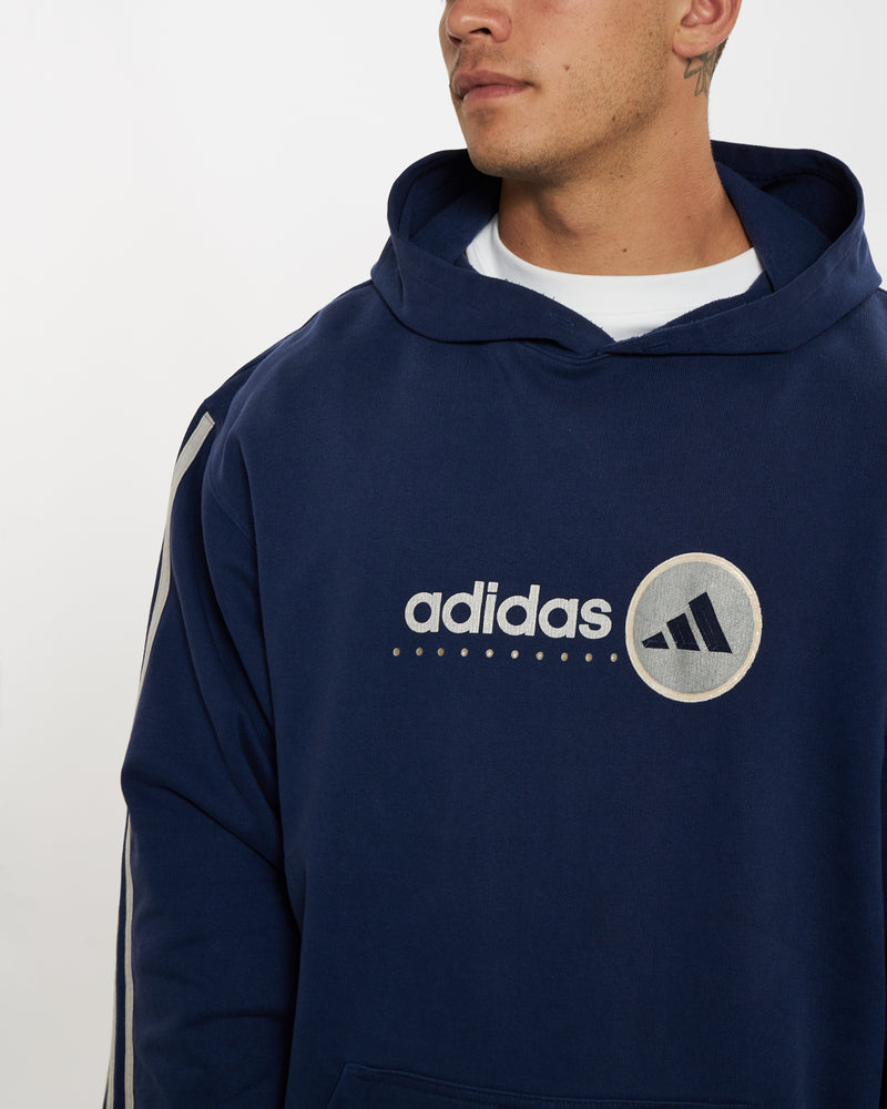 Vintage 90s Adidas Hooded Sweatshirt <br>XL , The Real Deal , newtown, sydney, australia, thrift store, opshop, preloved, secondhand, sustainable, retro, antique, 70s, 80s, 90s, 2000s, 00s, fashion, clothing, streetwear, trendy, garment, style, boutique, store, shop, archive, sale, cheap, best, top