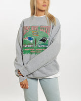 Vintage NFL Super Bowl 'Patriots v Panthers' Sweatshirt <br>M , The Real Deal , newtown, sydney, australia, thrift store, opshop, preloved, secondhand, sustainable, retro, antique, 70s, 80s, 90s, 2000s, 00s, fashion, clothing, streetwear, trendy, garment, style, boutique, store, shop, archive, sale, cheap, best, top