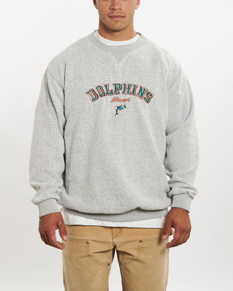 Vintage 90s NFL Miami Dolphins Sweatshirt <br>XL , The Real Deal , newtown, sydney, australia, thrift store, opshop, preloved, secondhand, sustainable, retro, antique, 70s, 80s, 90s, 2000s, 00s, fashion, clothing, streetwear, trendy, garment, style, boutique, store, shop, archive, sale, cheap, best, top