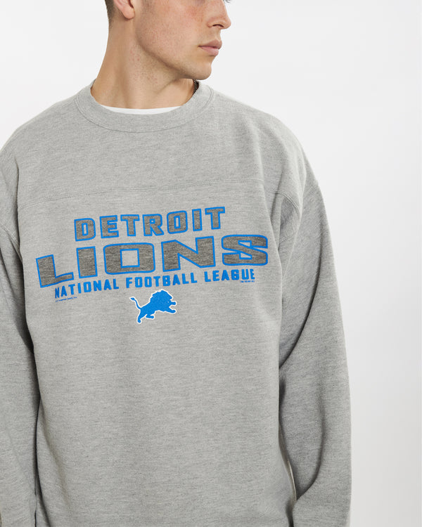 Vintage NFL Detroit Lions Sweatshirt <br>L , The Real Deal , newtown, sydney, australia, thrift store, opshop, preloved, secondhand, sustainable, retro, antique, 70s, 80s, 90s, 2000s, 00s, fashion, clothing, streetwear, trendy, garment, style, boutique, store, shop, archive, sale, cheap, best, top