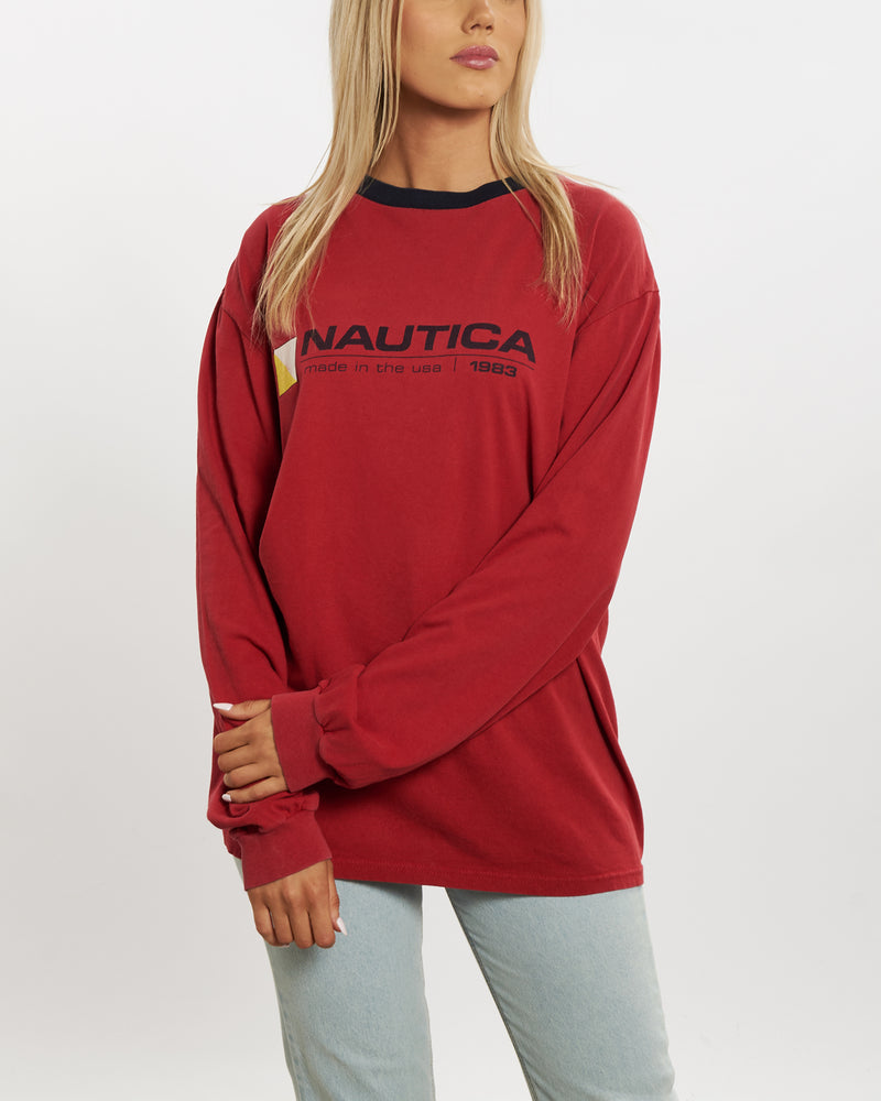 90s Nautica Long Sleeve Tee <br>M