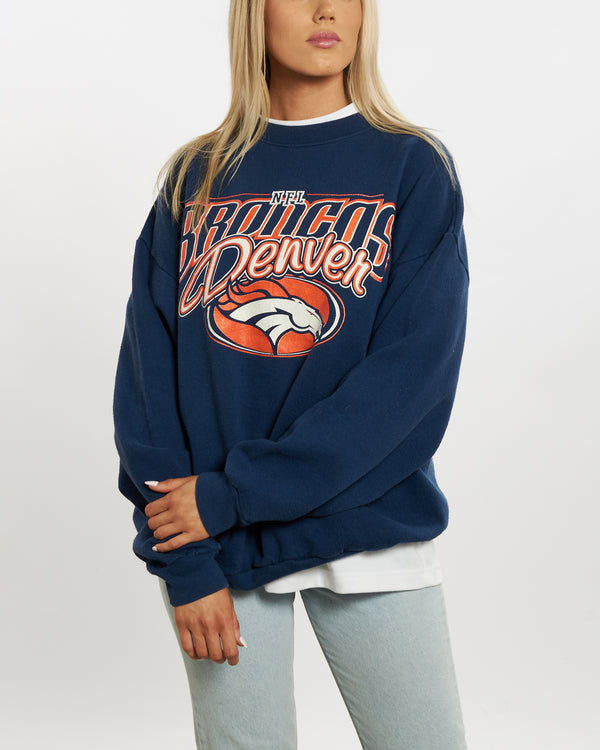 Vintage 90s NFL Denver Broncos Sweatshirt <br>M , The Real Deal , newtown, sydney, australia, thrift store, opshop, preloved, secondhand, sustainable, retro, antique, 70s, 80s, 90s, 2000s, 00s, fashion, clothing, streetwear, trendy, garment, style, boutique, store, shop, archive, sale, cheap, best, top