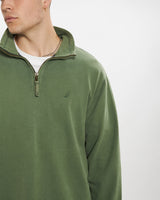 Vintage Nautica Quarter Zip Sweatshirt <br>L