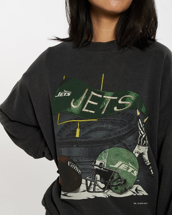 Vintage 1993 NFL New York Jets Sweatshirt <br>M , The Real Deal , newtown, sydney, australia, thrift store, opshop, preloved, secondhand, sustainable, retro, antique, 70s, 80s, 90s, 2000s, 00s, fashion, clothing, streetwear, trendy, garment, style, boutique, store, shop, archive, sale, cheap, best, top