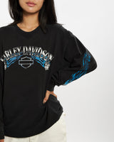 Vintage Harley Davidson Long Sleeve Tee <br>M , The Real Deal , newtown, sydney, australia, thrift store, opshop, preloved, secondhand, sustainable, retro, antique, 70s, 80s, 90s, 2000s, 00s, fashion, clothing, streetwear, trendy, garment, style, boutique, store, shop, archive, sale, cheap, best, top