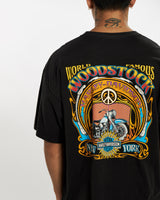 Vintage Harley Davidson 'Woodstock' Tee <br>XL , The Real Deal , newtown, sydney, australia, thrift store, opshop, preloved, secondhand, sustainable, retro, antique, 70s, 80s, 90s, 2000s, 00s, fashion, clothing, streetwear, trendy, garment, style, boutique, store, shop, archive, sale, cheap, best, top