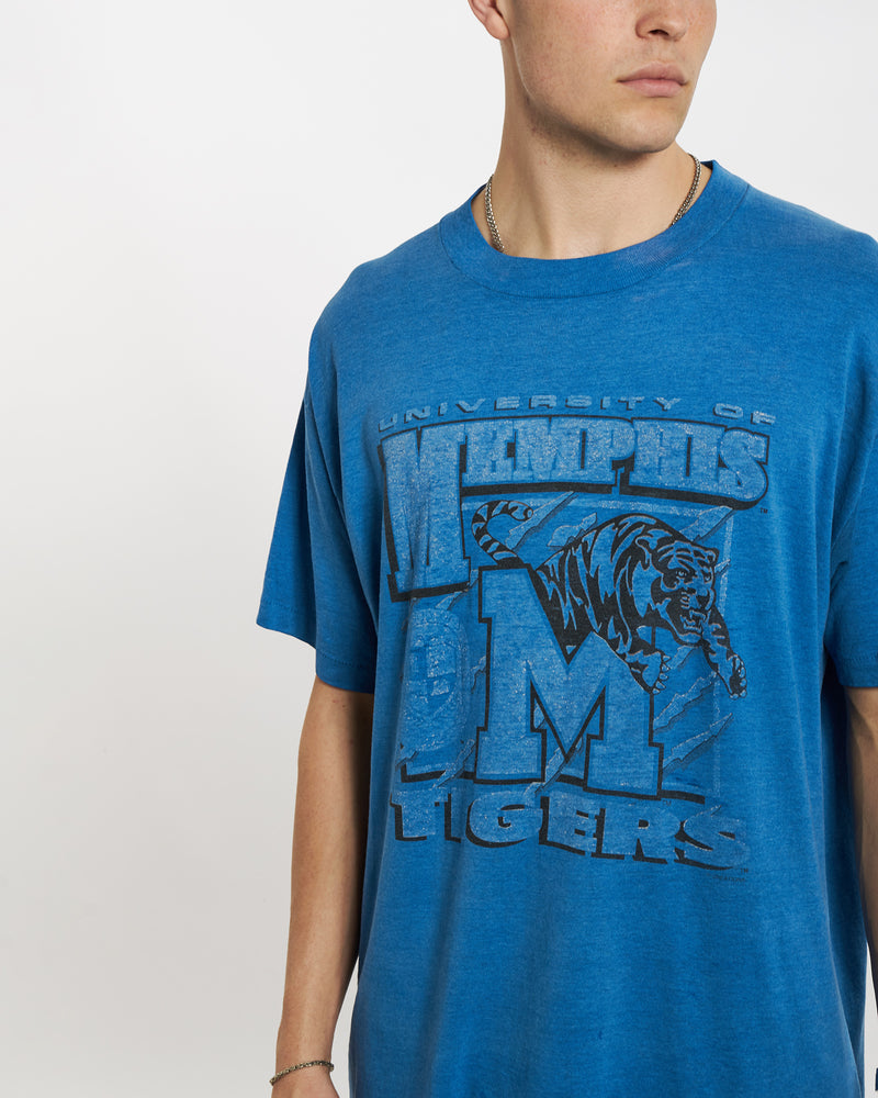 Vintage 90s NCAA University of Memphis Tigers Tee <br>L , The Real Deal , newtown, sydney, australia, thrift store, opshop, preloved, secondhand, sustainable, retro, antique, 70s, 80s, 90s, 2000s, 00s, fashion, clothing, streetwear, trendy, garment, style, boutique, store, shop, archive, sale, cheap, best, top