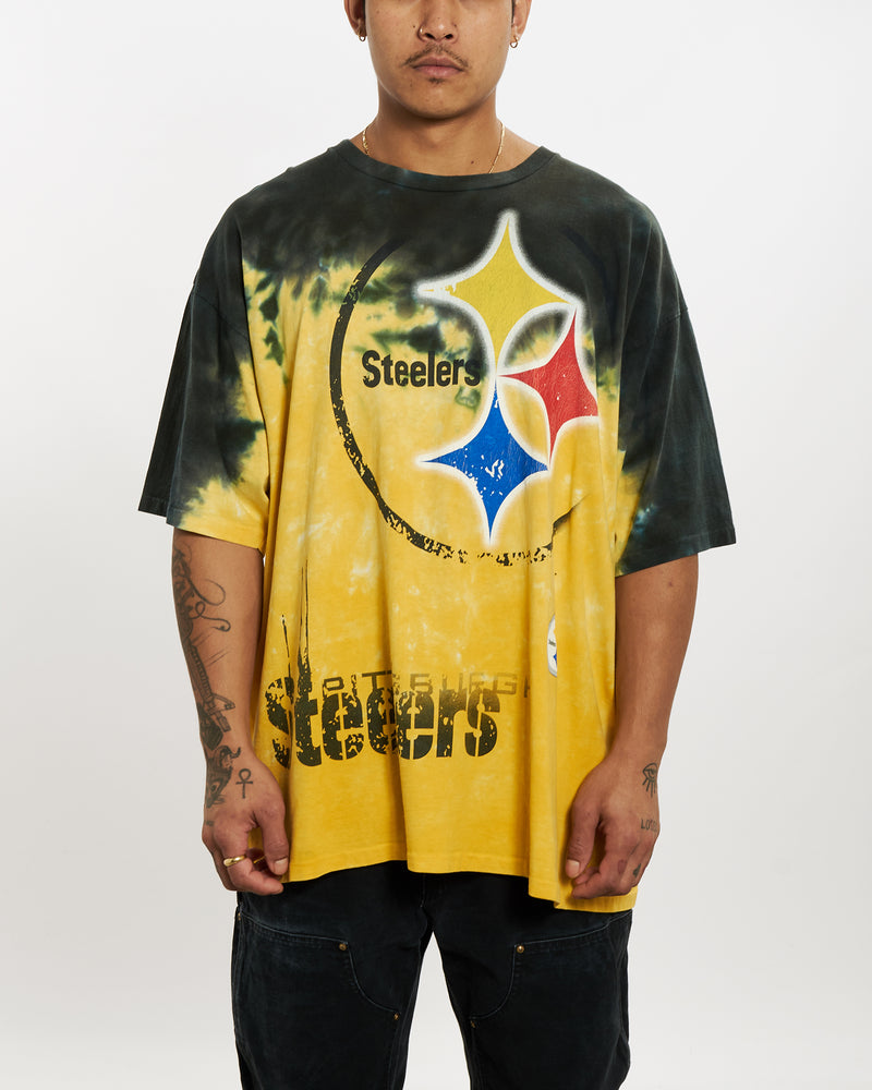 Vintage NFL Pittsburgh Steelers Tie Dye Tee <br>XL , The Real Deal , newtown, sydney, australia, thrift store, opshop, preloved, secondhand, sustainable, retro, antique, 70s, 80s, 90s, 2000s, 00s, fashion, clothing, streetwear, trendy, garment, style, boutique, store, shop, archive, sale, cheap, best, top