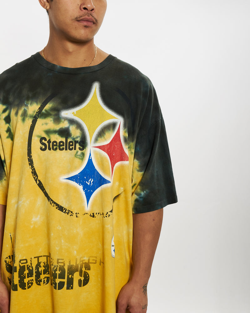 Vintage NFL Pittsburgh Steelers Tie Dye Tee <br>XL , The Real Deal , newtown, sydney, australia, thrift store, opshop, preloved, secondhand, sustainable, retro, antique, 70s, 80s, 90s, 2000s, 00s, fashion, clothing, streetwear, trendy, garment, style, boutique, store, shop, archive, sale, cheap, best, top