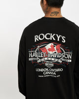 Harley Davidson Long Sleeve Tee <br>XL , The Real Deal , newtown, sydney, australia, thrift store, opshop, preloved, secondhand, sustainable, retro, antique, 70s, 80s, 90s, 2000s, 00s, fashion, clothing, streetwear, trendy, garment, style, boutique, store, shop, archive, sale, cheap, best, top