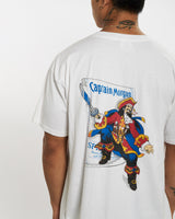 Vintage 90s Captain Morgan Silver Spiced Rum Tee <br>XL , The Real Deal , newtown, sydney, australia, thrift store, opshop, preloved, secondhand, sustainable, retro, antique, 70s, 80s, 90s, 2000s, 00s, fashion, clothing, streetwear, trendy, garment, style, boutique, store, shop, archive, sale, cheap, best, top