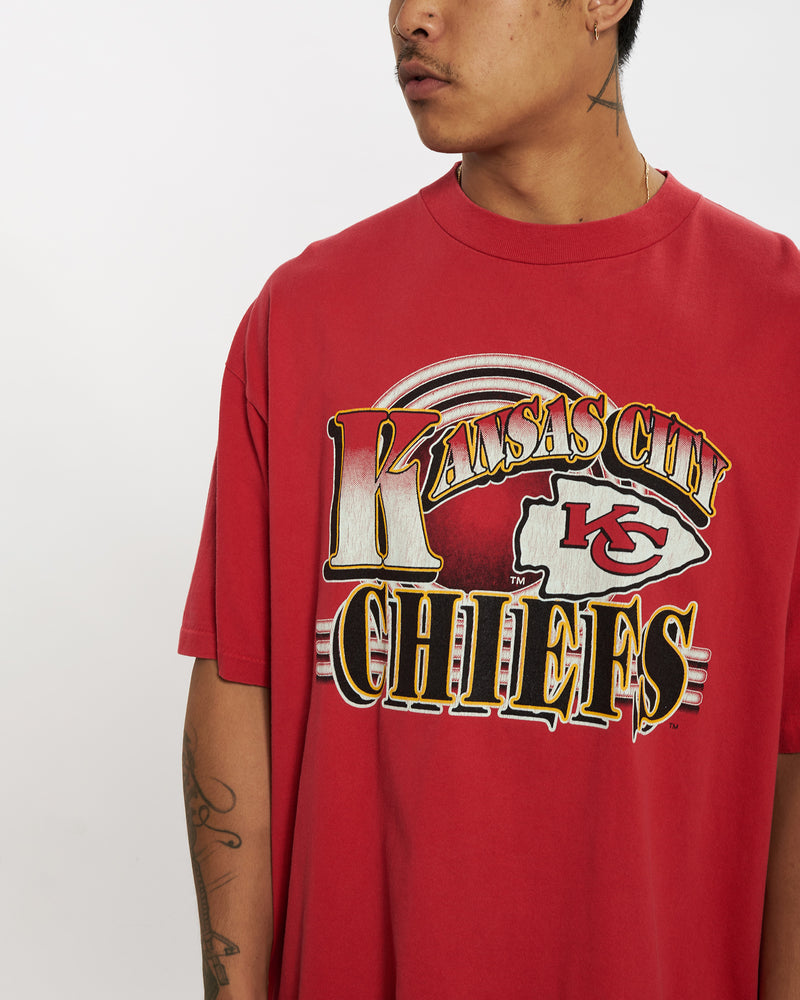 Vintage 90s NFL Kansas City Chiefs Tee <br>XXL , The Real Deal , newtown, sydney, australia, thrift store, opshop, preloved, secondhand, sustainable, retro, antique, 70s, 80s, 90s, 2000s, 00s, fashion, clothing, streetwear, trendy, garment, style, boutique, store, shop, archive, sale, cheap, best, top