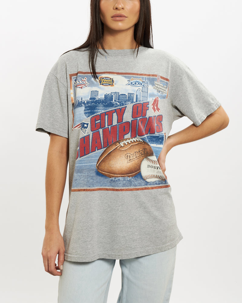 Vintage Patriots and Red Sox 'City of Champions' Tee <br>S