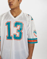 Vintage 90s NFL Champion Miami Dolphins Jersey <br>XXL , The Real Deal , newtown, sydney, australia, thrift store, opshop, preloved, secondhand, sustainable, retro, antique, 70s, 80s, 90s, 2000s, 00s, fashion, clothing, streetwear, trendy, garment, style, boutique, store, shop, archive, sale, cheap, best, top