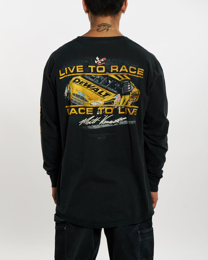 Vintage NASCAR Racing Long Sleeve Tee <br>XL , The Real Deal , newtown, sydney, australia, thrift store, opshop, preloved, secondhand, sustainable, retro, antique, 70s, 80s, 90s, 2000s, 00s, fashion, clothing, streetwear, trendy, garment, style, boutique, store, shop, archive, sale, cheap, best, top