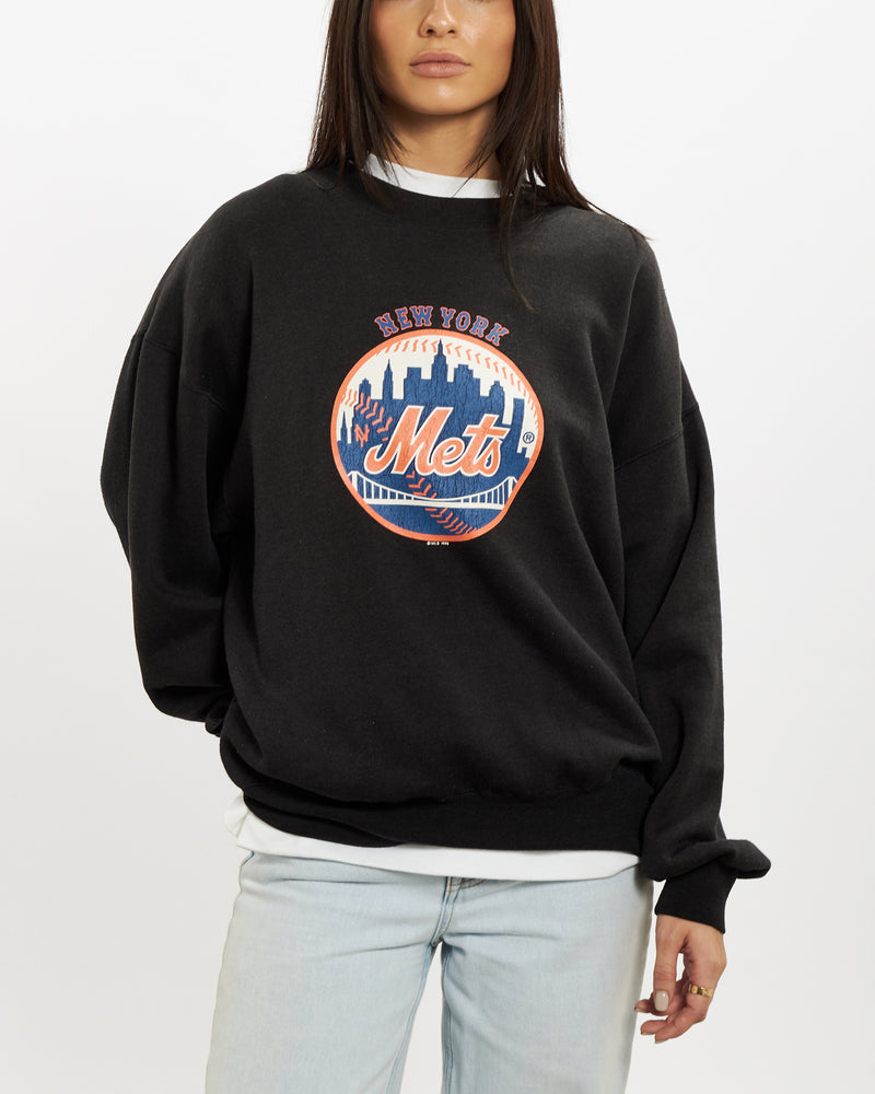 Vintage 1998 MLB New York Mets Sweatshirt <br>S , The Real Deal , newtown, sydney, australia, thrift store, opshop, preloved, secondhand, sustainable, retro, antique, 70s, 80s, 90s, 2000s, 00s, fashion, clothing, streetwear, trendy, garment, style, boutique, store, shop, archive, sale, cheap, best, top