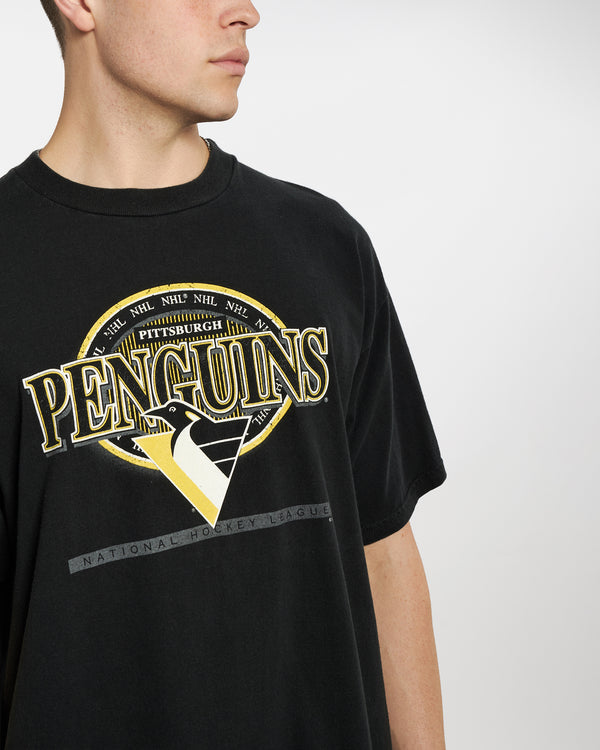 Vintage 90s NHL Pittsburgh Penguins Tee <br>L , The Real Deal , newtown, sydney, australia, thrift store, opshop, preloved, secondhand, sustainable, retro, antique, 70s, 80s, 90s, 2000s, 00s, fashion, clothing, streetwear, trendy, garment, style, boutique, store, shop, archive, sale, cheap, best, top