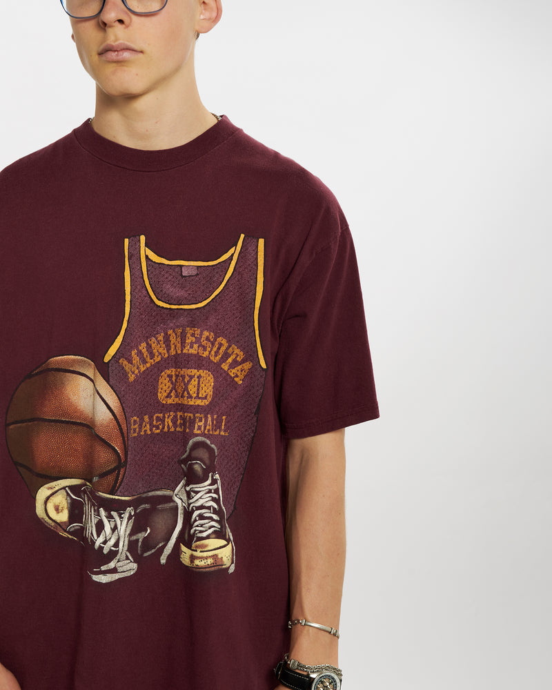 Vintage 90s University Of Minnesota 'Basketball' Tee <br>L