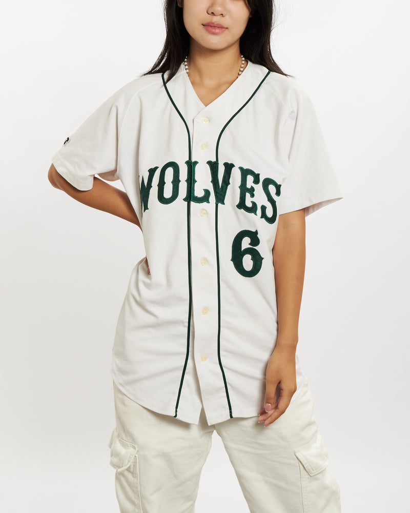 90s Russell Athletic 'Wolves' Baseball Jersey <br>M