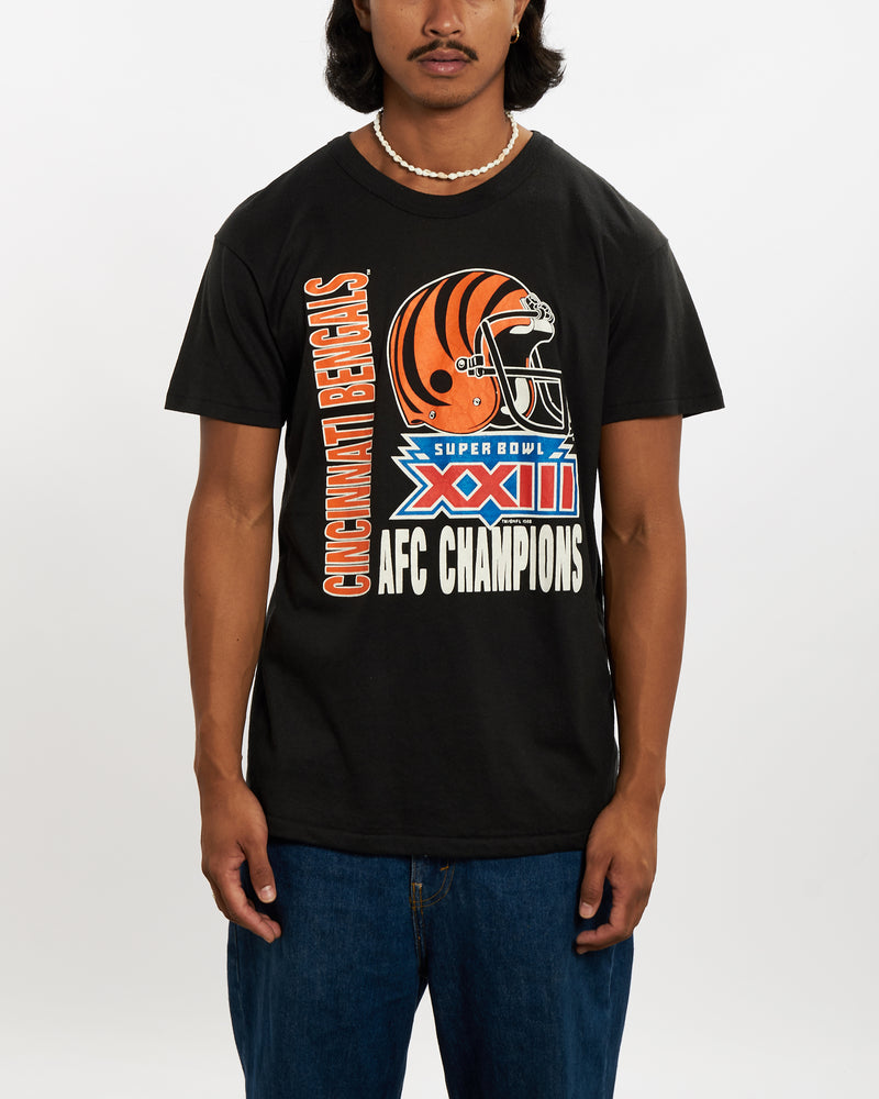 Vintage 1988 NFL Cincinnati Bengals Tee <br>M , The Real Deal , newtown, sydney, australia, thrift store, opshop, preloved, secondhand, sustainable, retro, antique, 70s, 80s, 90s, 2000s, 00s, fashion, clothing, streetwear, trendy, garment, style, boutique, store, shop, archive, sale, cheap, best, top