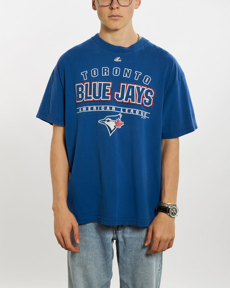 Vintage MLB Toronto Blue Jays Tee <br>L , The Real Deal , newtown, sydney, australia, thrift store, opshop, preloved, secondhand, sustainable, retro, antique, 70s, 80s, 90s, 2000s, 00s, fashion, clothing, streetwear, trendy, garment, style, boutique, store, shop, archive, sale, cheap, best, top