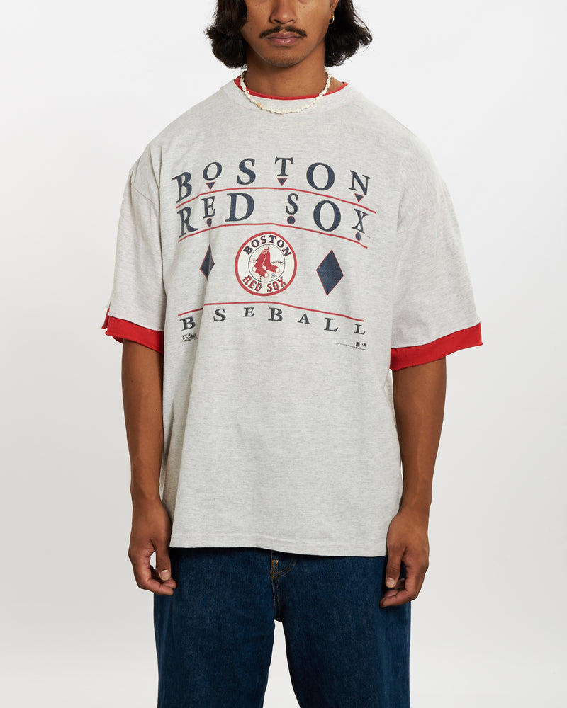 Vintage 1992 MLB Boston Red Sox Tee <br>L , The Real Deal , newtown, sydney, australia, thrift store, opshop, preloved, secondhand, sustainable, retro, antique, 70s, 80s, 90s, 2000s, 00s, fashion, clothing, streetwear, trendy, garment, style, boutique, store, shop, archive, sale, cheap, best, top