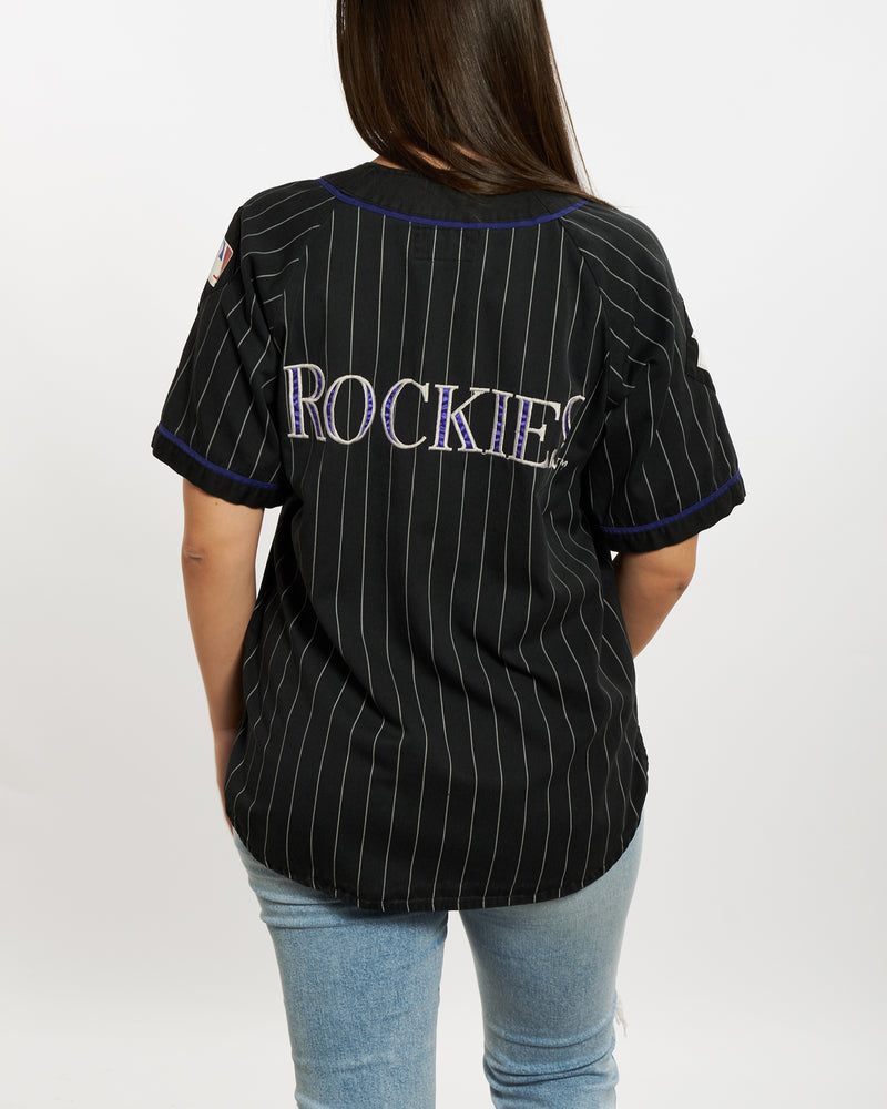 Vintage 90s Starter MLB Colorado Rockies Jersey <br>M , The Real Deal , newtown, sydney, australia, thrift store, opshop, preloved, secondhand, sustainable, retro, antique, 70s, 80s, 90s, 2000s, 00s, fashion, clothing, streetwear, trendy, garment, style, boutique, store, shop, archive, sale, cheap, best, top