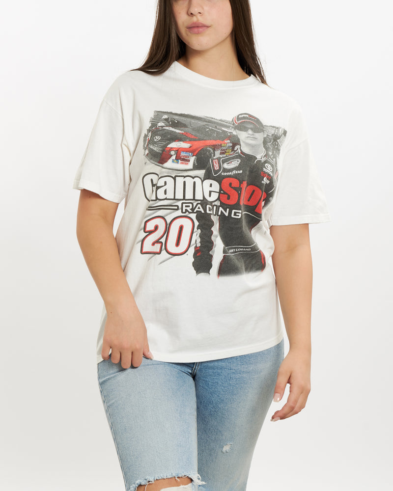 Vintage NASCAR Game Stop Racing Tee <br>M , The Real Deal , newtown, sydney, australia, thrift store, opshop, preloved, secondhand, sustainable, retro, antique, 70s, 80s, 90s, 2000s, 00s, fashion, clothing, streetwear, trendy, garment, style, boutique, store, shop, archive, sale, cheap, best, top