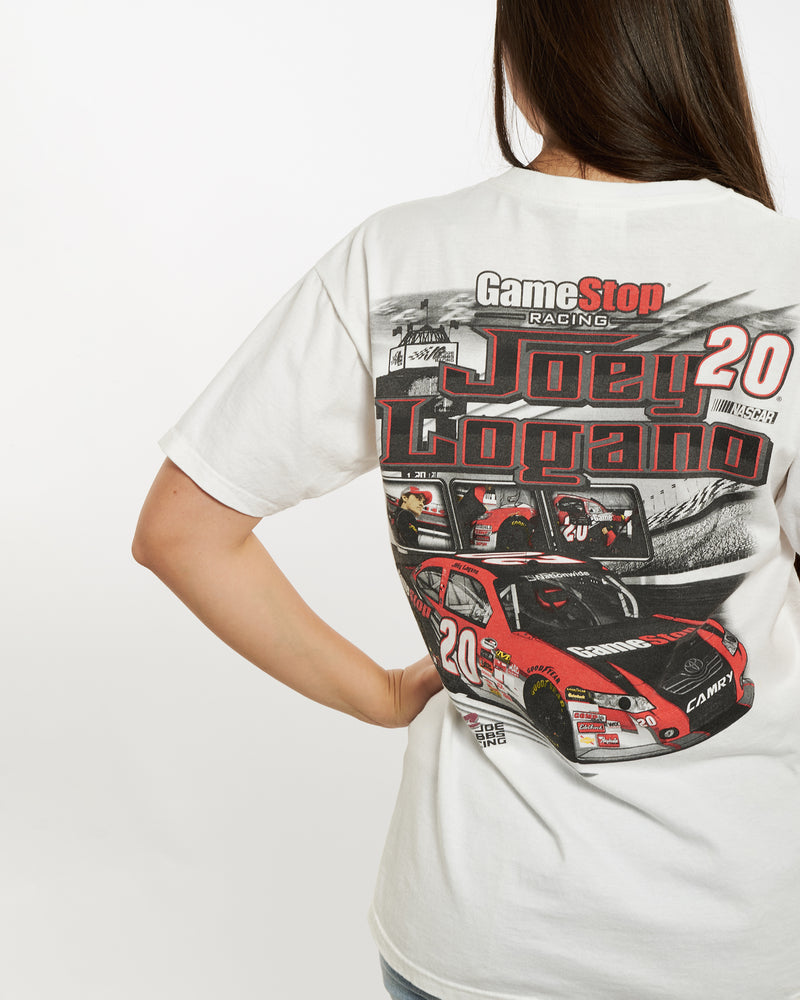 Vintage NASCAR Game Stop Racing Tee <br>M , The Real Deal , newtown, sydney, australia, thrift store, opshop, preloved, secondhand, sustainable, retro, antique, 70s, 80s, 90s, 2000s, 00s, fashion, clothing, streetwear, trendy, garment, style, boutique, store, shop, archive, sale, cheap, best, top