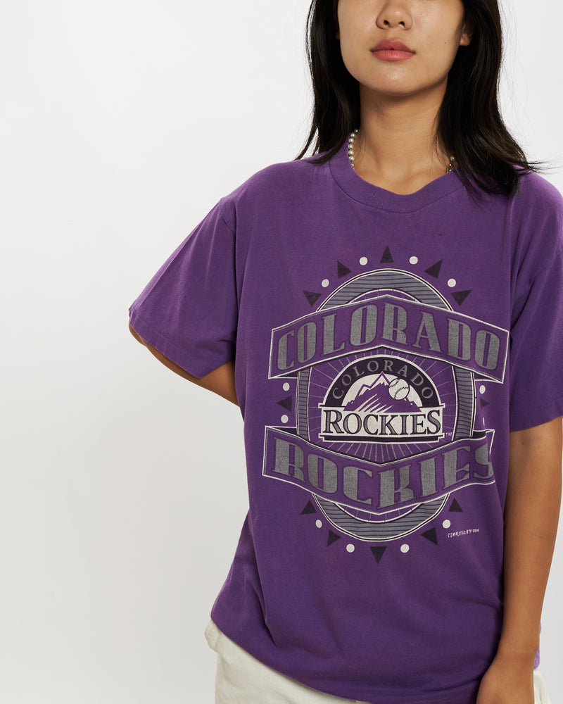 Vintage 1994 MLB Colorado Rockies Tee <br>M , The Real Deal , newtown, sydney, australia, thrift store, opshop, preloved, secondhand, sustainable, retro, antique, 70s, 80s, 90s, 2000s, 00s, fashion, clothing, streetwear, trendy, garment, style, boutique, store, shop, archive, sale, cheap, best, top