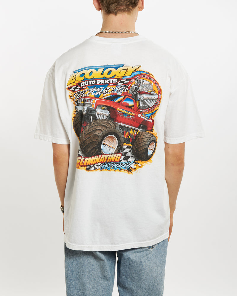 Vintage Ecology Auto Parts Motorsports Tee <br>L , The Real Deal , newtown, sydney, australia, thrift store, opshop, preloved, secondhand, sustainable, retro, antique, 70s, 80s, 90s, 2000s, 00s, fashion, clothing, streetwear, trendy, garment, style, boutique, store, shop, archive, sale, cheap, best, top