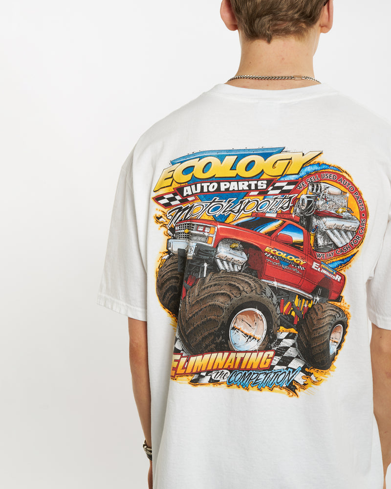 Vintage Ecology Auto Parts Motorsports Tee <br>L , The Real Deal , newtown, sydney, australia, thrift store, opshop, preloved, secondhand, sustainable, retro, antique, 70s, 80s, 90s, 2000s, 00s, fashion, clothing, streetwear, trendy, garment, style, boutique, store, shop, archive, sale, cheap, best, top