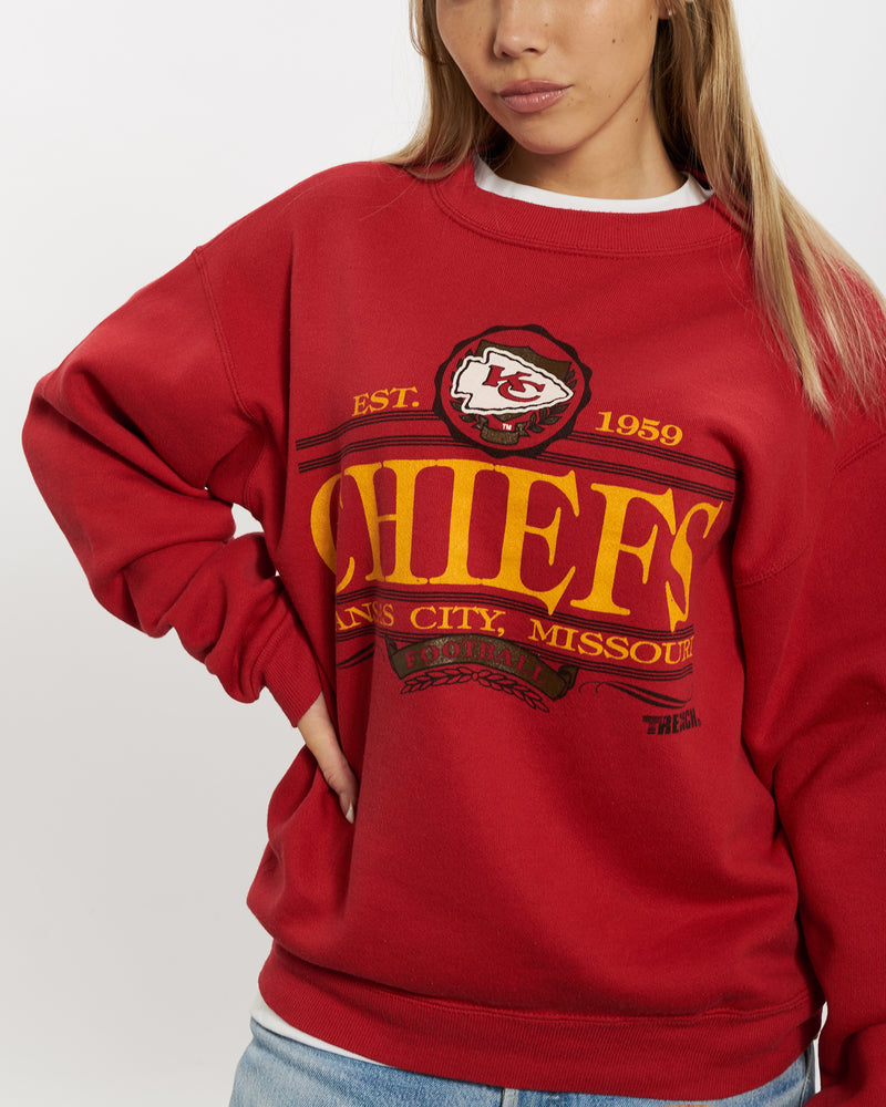 Vintage 90s NFL Kansas City Chiefs Sweatshirt <br>S , The Real Deal , newtown, sydney, australia, thrift store, opshop, preloved, secondhand, sustainable, retro, antique, 70s, 80s, 90s, 2000s, 00s, fashion, clothing, streetwear, trendy, garment, style, boutique, store, shop, archive, sale, cheap, best, top