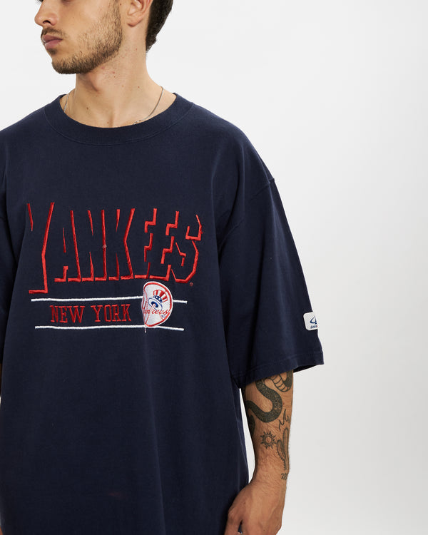 Vintage 90s MLB New York Yankees Tee <br>XL , The Real Deal , newtown, sydney, australia, thrift store, opshop, preloved, secondhand, sustainable, retro, antique, 70s, 80s, 90s, 2000s, 00s, fashion, clothing, streetwear, trendy, garment, style, boutique, store, shop, archive, sale, cheap, best, top