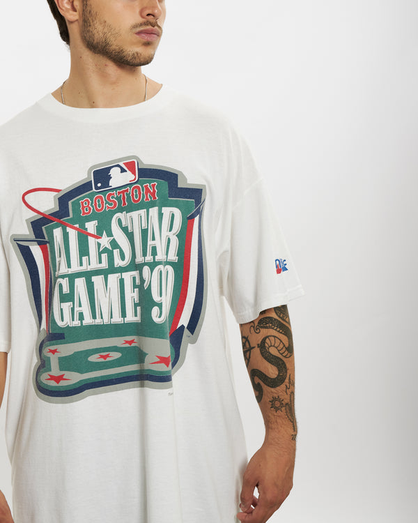 Vintage 1999 MLB Boston Red Sox 'All Star Game' Tee <br>L , The Real Deal , newtown, sydney, australia, thrift store, opshop, preloved, secondhand, sustainable, retro, antique, 70s, 80s, 90s, 2000s, 00s, fashion, clothing, streetwear, trendy, garment, style, boutique, store, shop, archive, sale, cheap, best, top