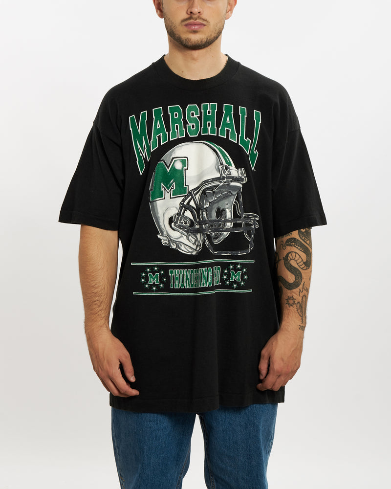 Vintage 90s NCAA Marshall University Thundering Herd Tee <br>L , The Real Deal , newtown, sydney, australia, thrift store, opshop, preloved, secondhand, sustainable, retro, antique, 70s, 80s, 90s, 2000s, 00s, fashion, clothing, streetwear, trendy, garment, style, boutique, store, shop, archive, sale, cheap, best, top