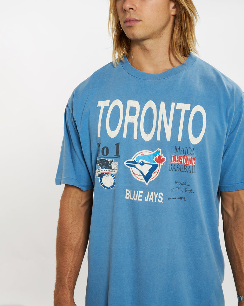 Vintage 1990 MLB Toronto Blue Jays Tee <br>XL , The Real Deal , newtown, sydney, australia, thrift store, opshop, preloved, secondhand, sustainable, retro, antique, 70s, 80s, 90s, 2000s, 00s, fashion, clothing, streetwear, trendy, garment, style, boutique, store, shop, archive, sale, cheap, best, top