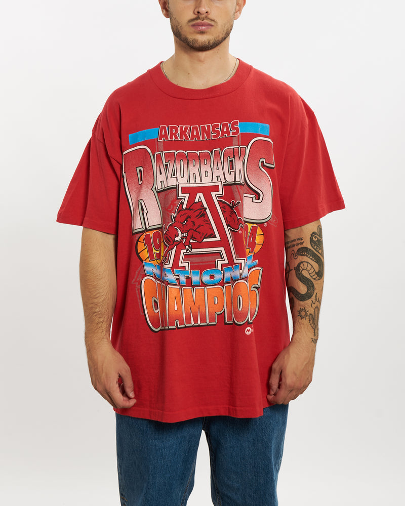 Vintage 90s NCAA University of Arkansas Razorbacks Tee <br>L