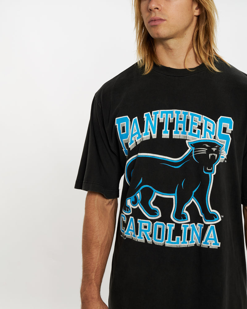 Vintage 1993 NFL Carolina Panthers Tee <br>XL , The Real Deal , newtown, sydney, australia, thrift store, opshop, preloved, secondhand, sustainable, retro, antique, 70s, 80s, 90s, 2000s, 00s, fashion, clothing, streetwear, trendy, garment, style, boutique, store, shop, archive, sale, cheap, best, top