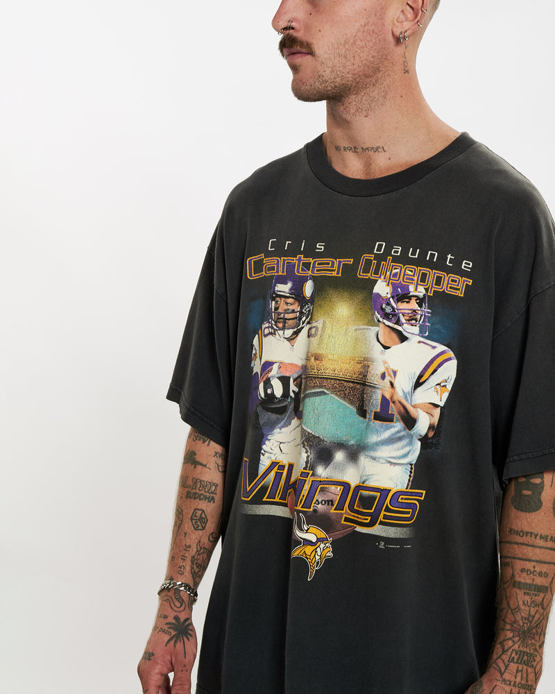 Vintage NFL Minnesota Vikings Tee <br>L , The Real Deal , newtown, sydney, australia, thrift store, opshop, preloved, secondhand, sustainable, retro, antique, 70s, 80s, 90s, 2000s, 00s, fashion, clothing, streetwear, trendy, garment, style, boutique, store, shop, archive, sale, cheap, best, top