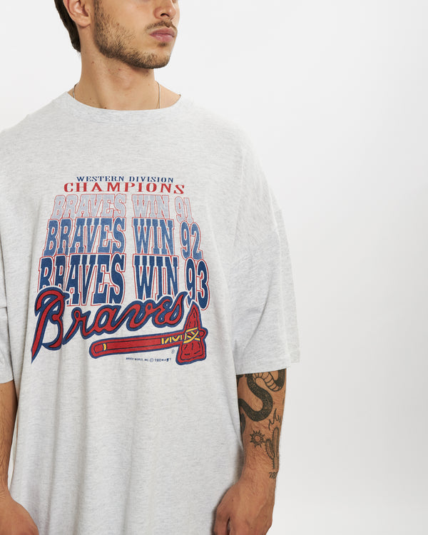 Vintage 1993 MLB Atlanta Braves Tee <br>L , The Real Deal , newtown, sydney, australia, thrift store, opshop, preloved, secondhand, sustainable, retro, antique, 70s, 80s, 90s, 2000s, 00s, fashion, clothing, streetwear, trendy, garment, style, boutique, store, shop, archive, sale, cheap, best, top