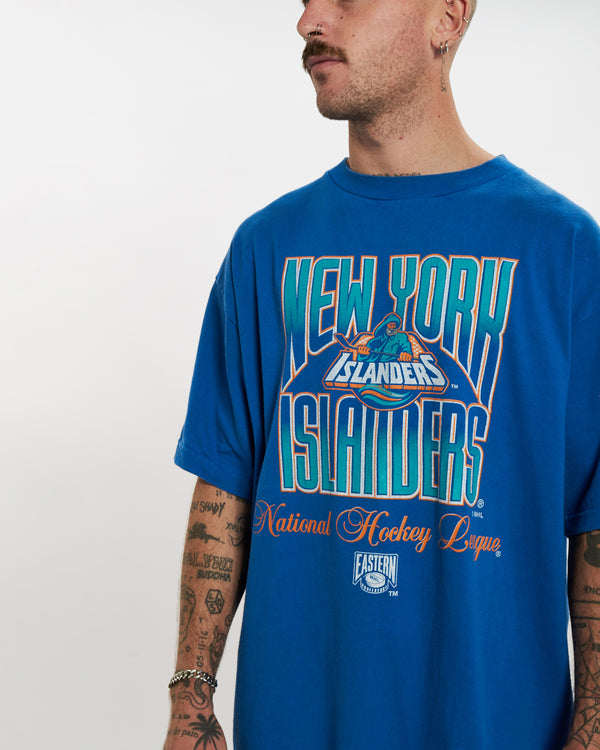 Vintage 90s NHL New York Islanders Tee <br>L , The Real Deal , newtown, sydney, australia, thrift store, opshop, preloved, secondhand, sustainable, retro, antique, 70s, 80s, 90s, 2000s, 00s, fashion, clothing, streetwear, trendy, garment, style, boutique, store, shop, archive, sale, cheap, best, top