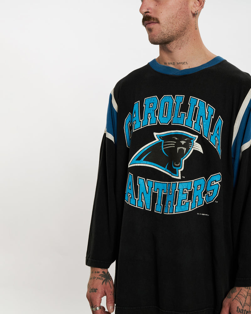 Vintage 1998 NFL Carolina Panthers Jersey <br>L , The Real Deal , newtown, sydney, australia, thrift store, opshop, preloved, secondhand, sustainable, retro, antique, 70s, 80s, 90s, 2000s, 00s, fashion, clothing, streetwear, trendy, garment, style, boutique, store, shop, archive, sale, cheap, best, top