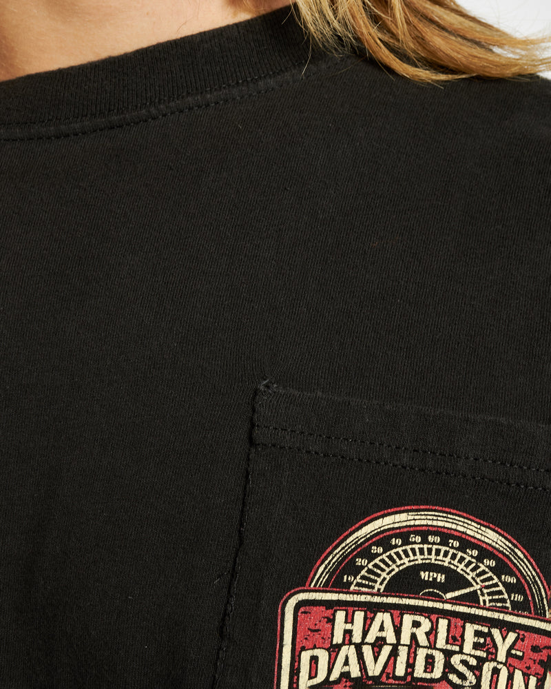 Vintage Harley Davidson Long Sleeve Tee <br>XL , The Real Deal , newtown, sydney, australia, thrift store, opshop, preloved, secondhand, sustainable, retro, antique, 70s, 80s, 90s, 2000s, 00s, fashion, clothing, streetwear, trendy, garment, style, boutique, store, shop, archive, sale, cheap, best, top