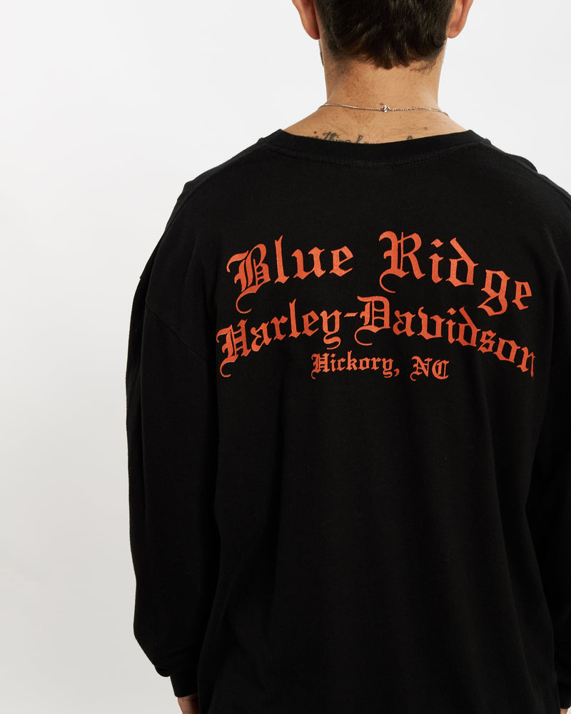 Vintage Harley Davidson Long Sleeve Tee <br>L , The Real Deal , newtown, sydney, australia, thrift store, opshop, preloved, secondhand, sustainable, retro, antique, 70s, 80s, 90s, 2000s, 00s, fashion, clothing, streetwear, trendy, garment, style, boutique, store, shop, archive, sale, cheap, best, top