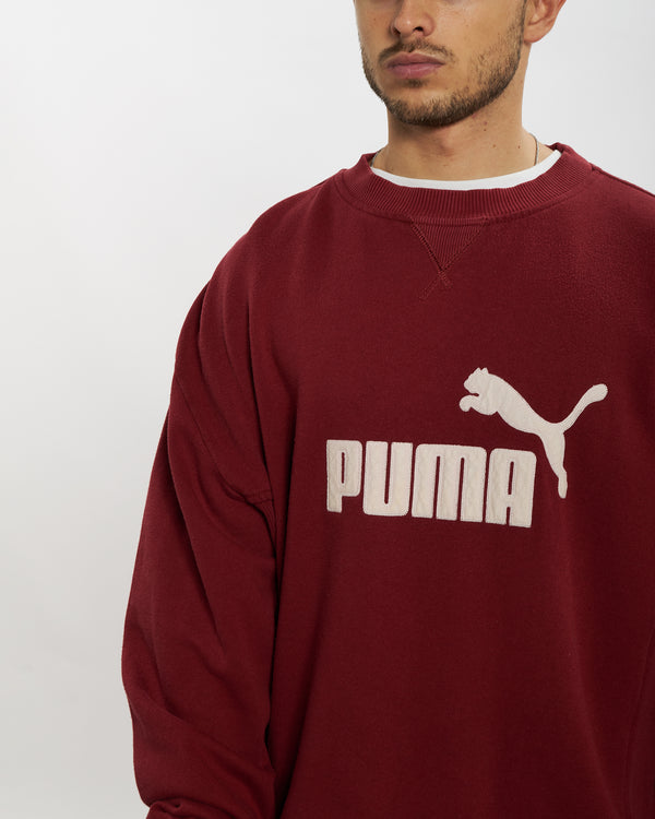 Vintage 90s Puma Sweatshirt <br>L , The Real Deal , newtown, sydney, australia, thrift store, opshop, preloved, secondhand, sustainable, retro, antique, 70s, 80s, 90s, 2000s, 00s, fashion, clothing, streetwear, trendy, garment, style, boutique, store, shop, archive, sale, cheap, best, top