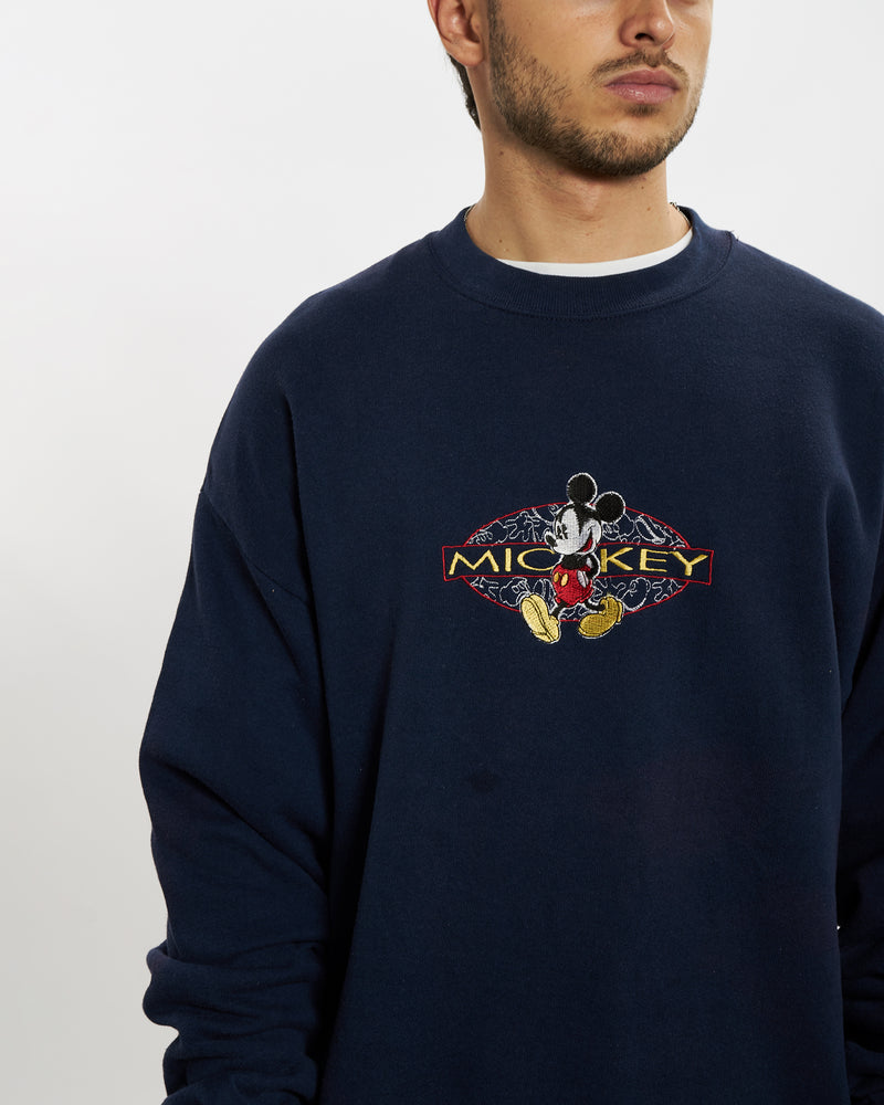 Vintage 90s Disney Mickey Mouse Sweatshirt <br>L , The Real Deal , newtown, sydney, australia, thrift store, opshop, preloved, secondhand, sustainable, retro, antique, 70s, 80s, 90s, 2000s, 00s, fashion, clothing, streetwear, trendy, garment, style, boutique, store, shop, archive, sale, cheap, best, top