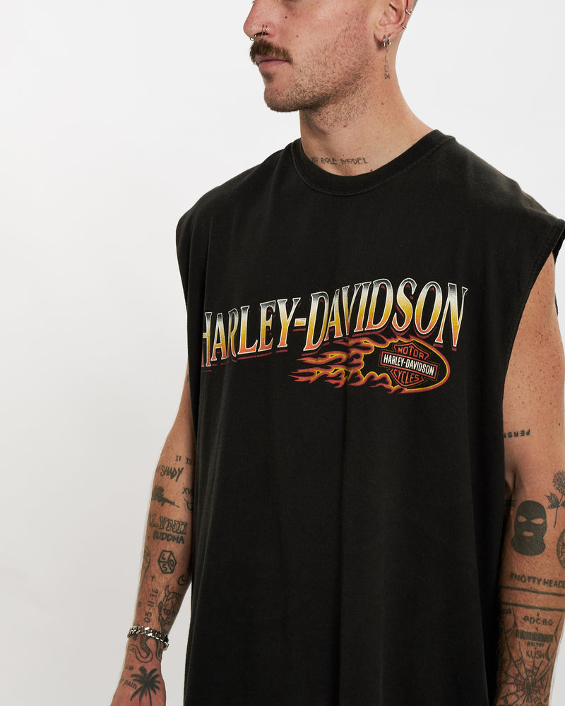 Vintage Harley Davidson Tank <br>L , The Real Deal , newtown, sydney, australia, thrift store, opshop, preloved, secondhand, sustainable, retro, antique, 70s, 80s, 90s, 2000s, 00s, fashion, clothing, streetwear, trendy, garment, style, boutique, store, shop, archive, sale, cheap, best, top