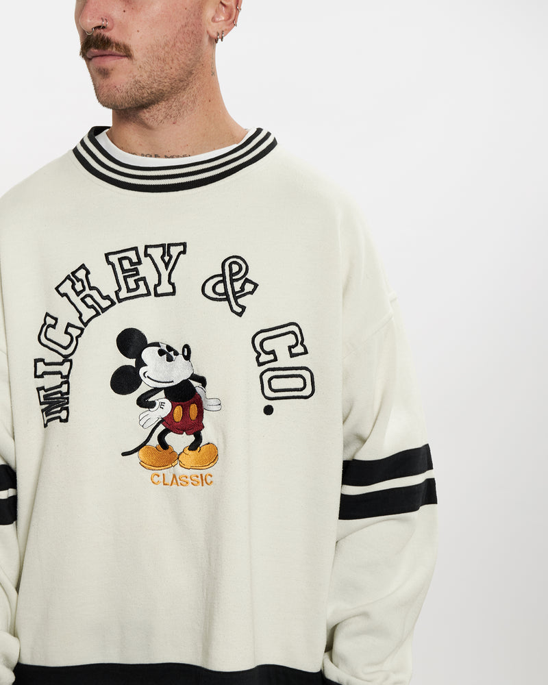 Vintage 90s Disney Mickey Mouse Sweatshirt <br>L , The Real Deal , newtown, sydney, australia, thrift store, opshop, preloved, secondhand, sustainable, retro, antique, 70s, 80s, 90s, 2000s, 00s, fashion, clothing, streetwear, trendy, garment, style, boutique, store, shop, archive, sale, cheap, best, top